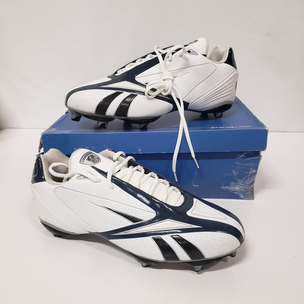 Reebok‎ Equipment NFL Pro BurnerSpd III Low SD3 White/Navy Size Men's 12.5